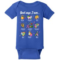 Autism Awareness God Says I Am Baby Bodysuit