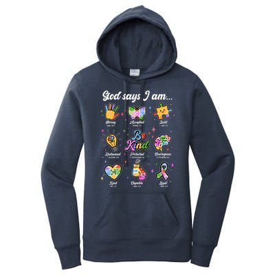 Autism Awareness God Says I Am Women's Pullover Hoodie