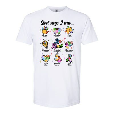 Autism Awareness God Says I Am Softstyle CVC T-Shirt