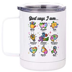 Autism Awareness God Says I Am 12 oz Stainless Steel Tumbler Cup