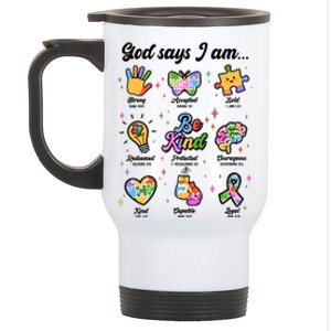 Autism Awareness God Says I Am Stainless Steel Travel Mug