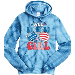 All American Girl Sunglasses 4th Of July Tie Dye Hoodie