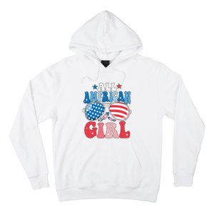 All American Girl Sunglasses 4th Of July Hoodie