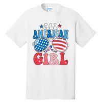 All American Girl Sunglasses 4th Of July Tall T-Shirt