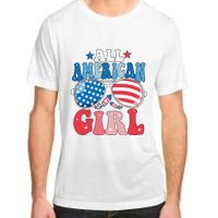 All American Girl Sunglasses 4th Of July Adult ChromaSoft Performance T-Shirt