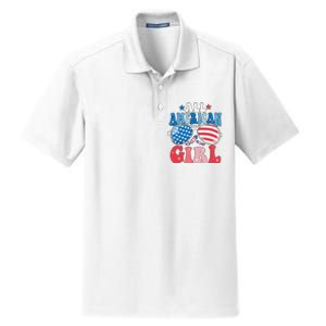 All American Girl Sunglasses 4th Of July Dry Zone Grid Polo