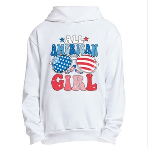 All American Girl Sunglasses 4th Of July Urban Pullover Hoodie