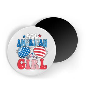 All American Girl Sunglasses 4th Of July Magnet