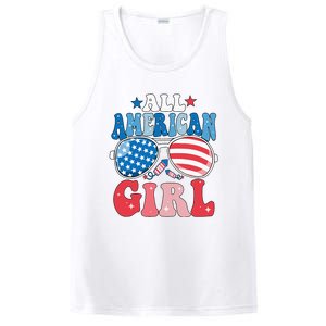 All American Girl Sunglasses 4th Of July PosiCharge Competitor Tank