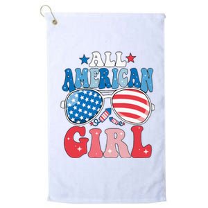 All American Girl Sunglasses 4th Of July Platinum Collection Golf Towel