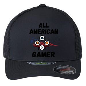 All American Gamer 4th Of July Flexfit Unipanel Trucker Cap