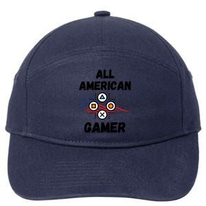 All American Gamer 4th Of July 7-Panel Snapback Hat