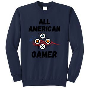 All American Gamer 4th Of July Tall Sweatshirt