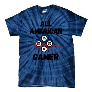 All American Gamer 4th Of July Tie-Dye T-Shirt