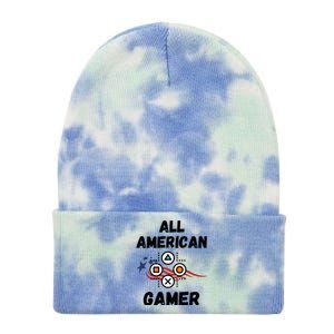 All American Gamer 4th Of July Tie Dye 12in Knit Beanie