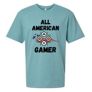 All American Gamer 4th Of July Sueded Cloud Jersey T-Shirt