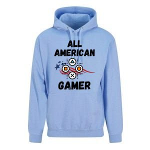 All American Gamer 4th Of July Unisex Surf Hoodie