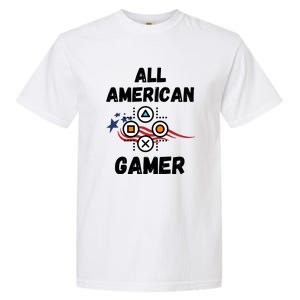 All American Gamer 4th Of July Garment-Dyed Heavyweight T-Shirt