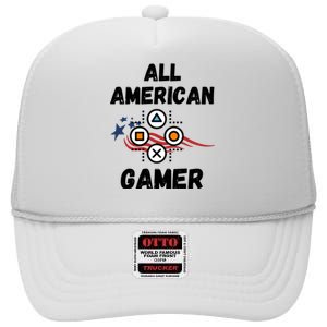 All American Gamer 4th Of July High Crown Mesh Back Trucker Hat