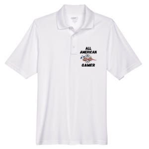 All American Gamer 4th Of July Men's Origin Performance Pique Polo