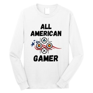 All American Gamer 4th Of July Long Sleeve Shirt