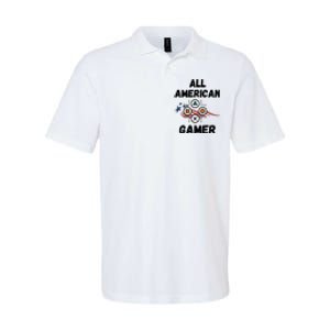 All American Gamer 4th Of July Softstyle Adult Sport Polo