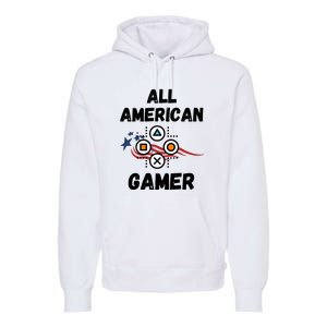 All American Gamer 4th Of July Premium Hoodie