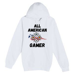 All American Gamer 4th Of July Premium Pullover Hoodie