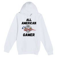 All American Gamer 4th Of July Premium Pullover Hoodie