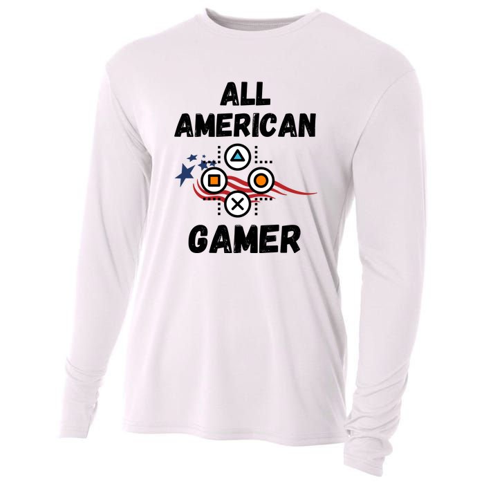 All American Gamer 4th Of July Cooling Performance Long Sleeve Crew