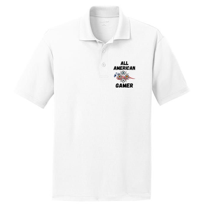 All American Gamer 4th Of July PosiCharge RacerMesh Polo