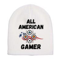 All American Gamer 4th Of July Short Acrylic Beanie