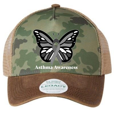 Asthma Awareness Gray Ribbon Butterfly Legacy Tie Dye Trucker Hat
