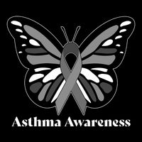 Asthma Awareness Gray Ribbon Butterfly Backpack