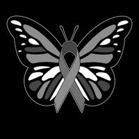 Asthma Awareness Gray Ribbon Butterfly Mug