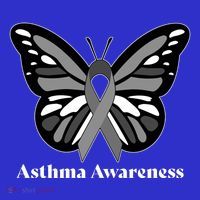 Asthma Awareness Gray Ribbon Butterfly Button