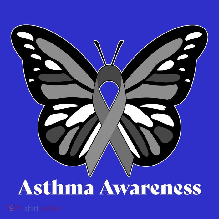 Asthma Awareness Gray Ribbon Butterfly Magnet