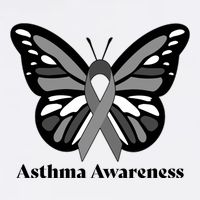 Asthma Awareness Gray Ribbon Butterfly Garment-Dyed Sweatshirt