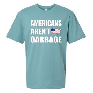 Americans Arent Garbage Trump 2024 Trump Supporters Sueded Cloud Jersey T-Shirt