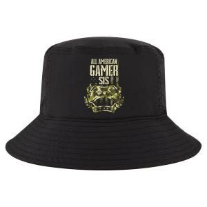 All American Gamer Sis 4th Of July Independence Day Gaming Gift Cool Comfort Performance Bucket Hat