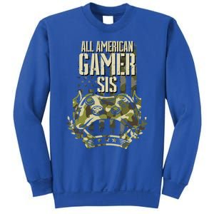 All American Gamer Sis 4th Of July Independence Day Gaming Gift Sweatshirt