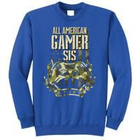 All American Gamer Sis 4th Of July Independence Day Gaming Gift Sweatshirt