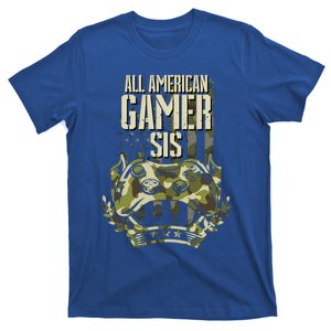 All American Gamer Sis 4th Of July Independence Day Gaming Gift T-Shirt