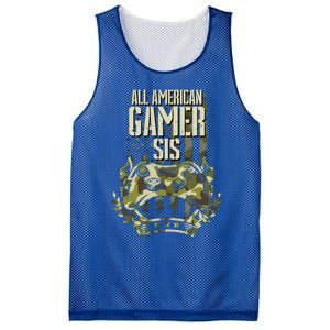 All American Gamer Sis 4th Of July Independence Day Gaming Gift Mesh Reversible Basketball Jersey Tank