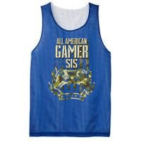 All American Gamer Sis 4th Of July Independence Day Gaming Gift Mesh Reversible Basketball Jersey Tank