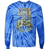 All American Gamer Sis 4th Of July Independence Day Gaming Gift Tie-Dye Long Sleeve Shirt