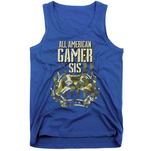 All American Gamer Sis 4th Of July Independence Day Gaming Gift Tank Top