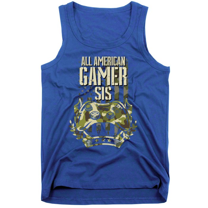 All American Gamer Sis 4th Of July Independence Day Gaming Gift Tank Top