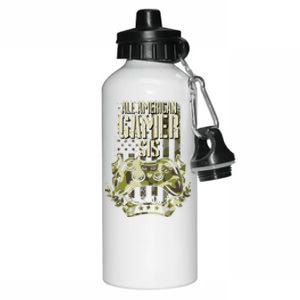 All American Gamer Sis 4th Of July Independence Day Gaming Gift Aluminum Water Bottle