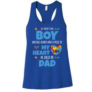 Autism Awareness Gift Autism Dad Funny Gift Women's Racerback Tank